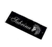 Horse Andalusian Name Plate Slate Stable Board Door Sign 22 x 8 cm