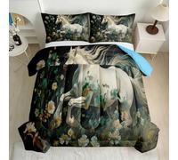 Horse Animal Coverless Duvet Double 7.5 Tog 3D Printed Comforter