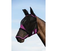 Weatherbeeta Comfitec Deluxe Durable Mesh Mask With Ears and Nose Black/Purple - Pony