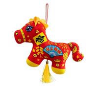 Horse Bag Charm - Chinese Plush Pendant - Folk Printed Fabric Meaning Auspicious Lunar New Year Horse, For Women Men Family Girlfriend Girl Boy Birthday
