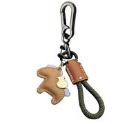 Horse Bag Charm Pendant, PU Leather Metal Keychain, Compact Size for Handbag Attachment, Woven Rope with Decorative Finish, Fashion Accessory Category, Use for Commuting Backpack Purse Car Keys
