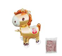 Horse Balloons - 50x50x15cm Large 3D Inflatable Standing Walking Horse Balloon With Wheels, Cute Cartoon Decoration For Adults Kids Outdoor Yard Porch Living Room Holiday Event