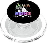 Horse Barrel Racing Jesus take the Reins PopSockets PopGrip for MagSafe