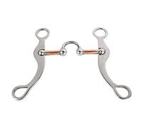 Horse Bit, Loose Bit, Loose Ring With Roller Mouth Bit, Stainless Steel Thickeness Bit, Western Jointed Port for Horse, High Strength Superior Performance