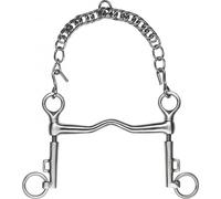 Horse bit with pump and short branches stainless steel satin Feeling