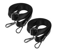 Horse Black Blanket Leg Straps Nylon Adjustable Elastic 2pcs