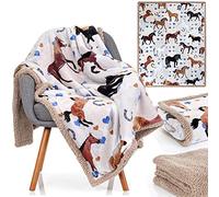 Horse Blanket - 50x60 Inch Luxuriously Soft Horse Throw Blanket - Most Beloved Horse Gifts for Girls, Women, and Horse Lovers Everywhere