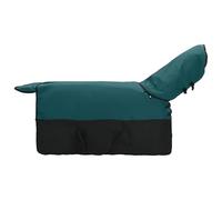Horse Blanket Dark Green Black 105 cm Polyester Waterproof Windproof Breathable with Adjustable Strap and Tail Flap for Stable Pasture Outdoor Equestrian Transition Winter