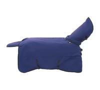 Horse Blanket Dark Green Black 75 cm Polyester Waterproof Breathable Windproof with Adjustable Strap for Stable Pasture Outdoor Transition Protection Against Rain and Cold