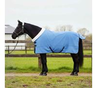 vidaXL Horse Blanket Full Aqua 145cm Fleece Modern Horse Riding Equipment Warm Weather Resistant Adjustable Fleece for Stable
