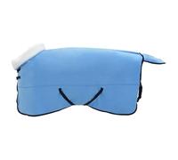 Horse Blanket Full Aqua 165 cm Polar Fleece Warm Willow Winter Stable Outdoor Windproof Breathable Tear-Resistant Protection with Adjustable Buckles and Tail Flap for Pony Foals