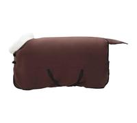 Horse Blanket Full Dark Brown 165 cm Polar Fleece Windproof Breathable Warm Outdoor Willow Transition Stable Protection with Adjustable Buckles and Tail Flap for Foals and Pony