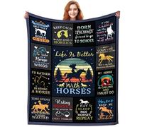 Horse Blanket Gifts for Girls Women,Soft Cozy Horses Blankets and Throws Bed Bedding,Funny Horse Themed Equestrian Gifts for Horses Lovers Kids 50"X40"