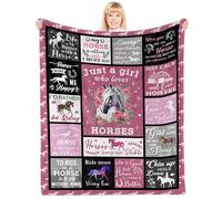 Horse Blanket, Horse Gifts for Girls Women, Horse Blanket for Girls, Horse Decor, Horse Stuff for Girls, Just A Girl Who Loves Horses, Best Gifts for Horse Lovers on Christmas Birthday 40x50 IN