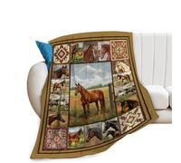 Horse Blanket Horse Throw Blanket Soft Fleece Flannel Bedding Horses Gifts for Men Boys Women Girls Lovers Adults Stuff Plush for Couch Sofa Bed Room Decor 40"X50"