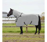 Horse Blanket Light Grey and Pink 105 cm Polyester Breathable Waterproof Tear-Resistant with Lining for Willow Winter Stable Outdoor Protection Neck Strap for Pony Foal Warm