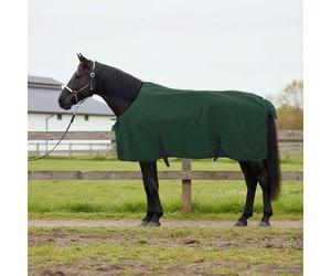 Horse Blanket Winter 165cm Dark Green Polyester Outdoor Breathable Adjustable