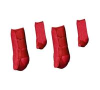 Horse Boot Leg Wraps Set of 4 Breathable Protective Equestrian Equipment Comfortable Outdoor Leg Covers Red Size S- S red