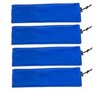 Horse Boots, Fly Leggings, Equine Wraps, Adjustable Ice Silk, Protective Breathable Shield, 19.69 x 5.12 inches, for Jumping Riding, Racing Competition, Stable Outdoor Event Use, Blue Black