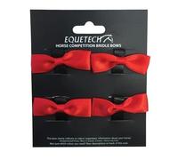 Horse Bridle Warning Ribbons - Red