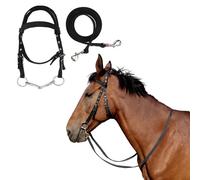 Horse Bridle with Rein Horse Headstall with Bits Rope Halters for Horses Halter Harness Bridle Reins
