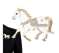 Horse Brooch - Funny Animal Design Clothing Accessory | Enamel Pin Brooch For Clothes | For Men Women Boys Young Teens Wife Husband Son Daughter Family Friends, Se référer à la description, Metal