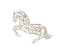 Horse Brooch Pin Clothing Jewellery Beautiful Accessory Sea Badge Alloy Structure Gift For Fashion Enthusiasts Elegant For Daily Use, one size, As described