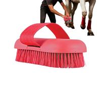 Horse Brush - Hard Bristle Grooming Tool, 2-n-1 Livestock Scratching Brushes With Sponge, Hair Massage Bathing Goat Brush | For Bathing Shedding Dematting Washing Goats Cow Cattle Stable Farm Pasture