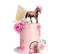 Horse Cake Topper - 21 PCS My First Rodeo 1st Birthday, Western Disco Cowboy Cake Decorations, Floral Cow Cakes Topper, Western Themed Party Decorations for Horse Cowboy Cowgirl Baby Shower Party