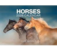 Horse Calendar 2026 UK, Horse Wall Calendar 2026. Large 12 Month, Month to View with Notes & Checklist Pages, UK Made by Our World