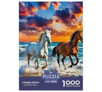 Horse Carefully Finished Jigsaw Puzzle Designed for Shared Moments, Highlighting Pet While Encouraging Patience Problem Solving And Relaxed Play 38x26cm/1000pcs