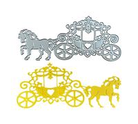 Horse Carriage Die Cuts Princess Carriage Metal Cutting Dies Embossing Stencil Scrapbooking Craft Die Cut for Album Photo Paper Card Making Decorative DIY Crafts
