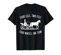 Horse Carriage Driving Women Horse Riding Cowgirl T-Shirt