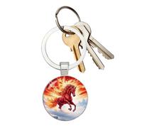 Horse Charm | 2D Flame Design Purse Clip,Bag Charms for Handbags,for Wallet Backpack Handbag Christmas Party Favors Stocking Stuffer Chinese New Year Decoration