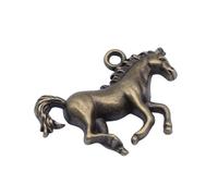 Horse Charms For Macrame Accessories, 30x22mm, Antique Bronze Color, 5 Pieces