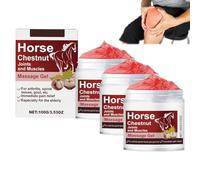 Horse Chestnut Joints and Muscles Massage Gel, Extra Strong Warming Balm for Arthritis, Spinal Issues, Gout, Immediate Pain Relief, 100g (3PCS)