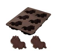Horse Chocolate Mold - 6-Hole Animal Shaped Silicone Mat, Professional Grade Candy Maker, Non-Stick Noun Accessory Case Tray | Horse Lover Gift Birthday Party Favors Soap Making Ice Cubes Gummy