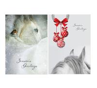 Horse Christmas Cards - Pack of 20 - Two Designs - 10 Of Each