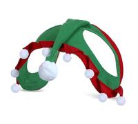 Horse Christmas Hat - 70g Plush Santa Costume Accessory | Festive Equestrian Headwear | Holiday Parade Decoration Party Cap, Velvet Trim Headpiece, Seasonal Show Outfit, Celebration Decor