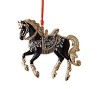 Horse Christmas Ornament,Horse Ornaments for Christmas Tree Elegant 2d Horses Acrylic Ornament 2026 Year of the Horses Keepsake with Rhinestones for Xmas Tree & Car Mirror Decoration (E)