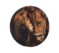 Horse Christmas Tire Cover Universal Fit For Trailer,Rv,Car,Truck,Suv,Jeep,Waterproof Dustproof
