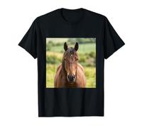 Horse Close Up Portrait Strong Animal Field Scene T-Shirt