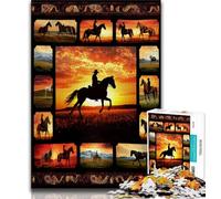 Horse Collage 1000 Piece Jigsaw Puzzles for Teenagers Gifts,for Educational Game Challenge Toy Unique Home Decor And Gifts (38x26cm)