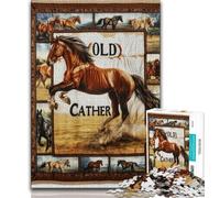 Horse Collage Jigsaw Puzzles for Adults 1000 Pieces,Stress Reliever Difficult Challenge Suitable for Desktop Decoration (50x75cm)