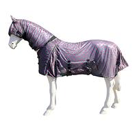 Horse Combo Fly Rug - Breathable Summer Mesh Sheet With Fixed Neck for Horse Pony - Lightweight Equestrian UV Bug Protection Blanket