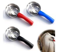 Horse Curry Comb, Stainless Steel, Pack of 3, Spiral Curry Comb, 4-Ply Double-Sided Curry Comb, Horse Brush, Fur Changing Brush, Comb for Horse Curry Made of Metal, Horse Grooming Brushes for Horses