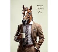 Horse Dad Father's Day Card - Large A5