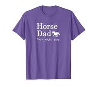 Horse Dad, They Neigh I Pay T-Shirt, Men, Purple Heather, Large