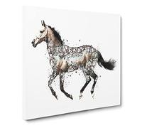 Horse Deconstructed Canvas Print | Gallery Wrapped 30mm Frame Wall Art | 20x20 inches | Ready to Hang | Abstract Animals Picture | Living Room Bedroom Lounge Office