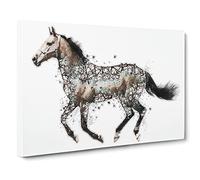 Horse Deconstructed Canvas Print | Gallery Wrapped 30mm Frame Wall Art | 24x16 inches | Ready to Hang | Abstract Animals Picture | Living Room Bedroom Lounge Office